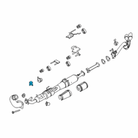 OEM 2018 Ford F-250 Super Duty Front Muffler Support Diagram - HC3Z-5K222-B