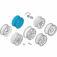 OEM 2008 Ford Edge Wheel, Alloy Diagram - 7T4Z-1007-D