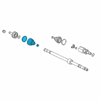 OEM Honda Civic BOOT SET, OUTBOARD Diagram - 44018-TEX-Y50