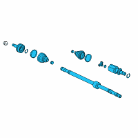 OEM 2019 Honda Civic Driveshaft Assembly, Driver Side Diagram - 44306-TEX-Y51