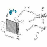 OEM 2013 Cadillac SRX Water Outlet Diagram - 12623051