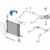 OEM 2010 Buick LaCrosse Water Outlet Diagram - 12623051