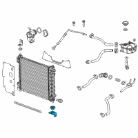 OEM 2013 Cadillac SRX Radiator Lower Bracket Diagram - 25831016