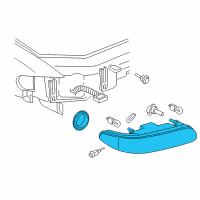 OEM 1999 Buick Century Lens & Housing Diagram - 19244639