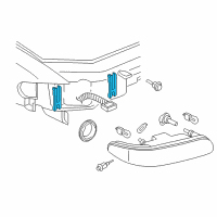 OEM 2002 Buick Century Headlamp Assembly Clip Diagram - 10298115