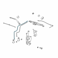 OEM 2014 Cadillac Escalade Washer Hose Diagram - 25993592