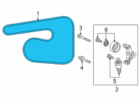 OEM Honda CR-V Belt, Acg Diagram - 31110-59B-014