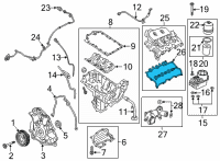 OEM 2021 Ford F-150 Intake Manifold Gasket Diagram - 4S7Z-6584-B