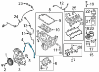 OEM Ford Oil Pump Gasket Diagram - 4S7Z-6659-A