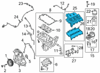 OEM 2019 Ford F-150 Valve Cover Diagram - 9X2Z-9424-C