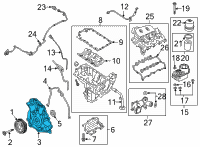 OEM Ford Oil Pump Diagram - JL3Z-6600-B