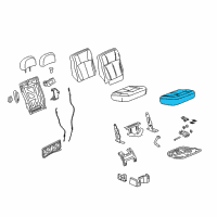 OEM 2007 Chevrolet Trailblazer Seat Cushion Pad Diagram - 89043458