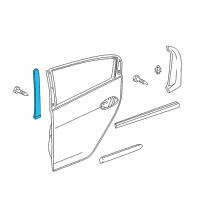 OEM 2014 Honda Insight Garnish, L. RR. Door Sash Diagram - 72970-TM8-A01