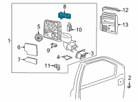 OEM 2020 Chevrolet Silverado 3500 HD Signal Lamp Diagram - 84468925