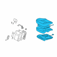 OEM Toyota Camry Seat Cushion Diagram - 71410-AA250-B0