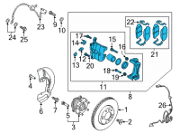 OEM 2022 Hyundai Tucson BRAKE ASSY-FR, LH Diagram - 58110-N9100