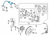 OEM Hyundai Tucson HOSE-BRAKE FRONT, LH Diagram - 58731-N9100