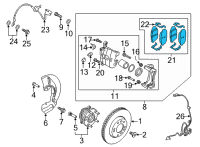 OEM 2022 Hyundai Tucson PAD KIT-FRONT DISC BRAKE Diagram - 58101-N9A10