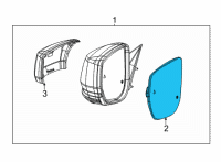 OEM Jeep Grand Cherokee L MIRROR REPLACEMENT Diagram - 68522815AA