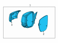 OEM 2021 Jeep Grand Cherokee L MIRROR-OUTSIDE REARVIEW Diagram - 68420872AD