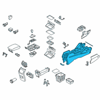 OEM 2019 Hyundai Tucson Console Assembly-Floor Diagram - 84610-D3010-UUE