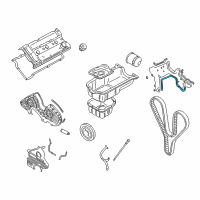 OEM 2003 Hyundai Tiburon Gasket-Timing Belt Cover Diagram - 21372-37101