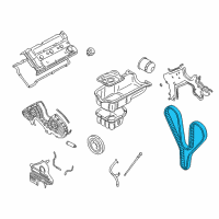 OEM 2006 Hyundai Santa Fe Valve Timing Belt Diagram - 24312-37500