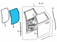 OEM 2022 Chevrolet Suburban Door Weatherstrip Diagram - 84741551