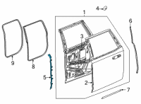 OEM 2022 Chevrolet Tahoe Front Weatherstrip Diagram - 84921049