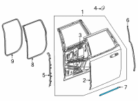 OEM 2021 Cadillac Escalade ESV Lower Weatherstrip Diagram - 84862522