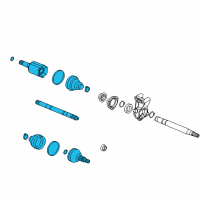 OEM Buick Regal Front Wheel Drive Half Shaft Assembly Diagram - 22796269