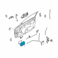 OEM 1999 Nissan Altima Rear Door Inside Handle Assembly Left Diagram - 80671-9E002