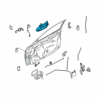 OEM 1999 Nissan Altima Front Door Outside Handle Assembly, Right Diagram - 80606-9E002