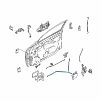 OEM 1998 Nissan Altima Rod-Front Door Inside Handle, RH Diagram - 80506-9E000