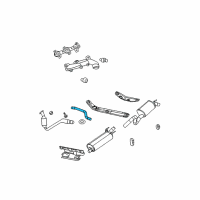 OEM 2006 Dodge Durango Exhaust Extension Pipe Diagram - 52855187AE