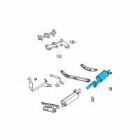 OEM Dodge Durango Exhaust Muffler And Tailpipe Diagram - 52855326AE