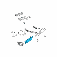 OEM 2009 Dodge Durango Exhaust Muffler Diagram - 52855952AA