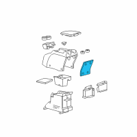 OEM 2001 Ford F-150 Console Panel Diagram - 1L3Z-15045D72-AAC