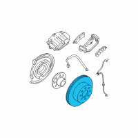 OEM 2012 GMC Yukon Rear Brake Rotor Diagram - 22968231