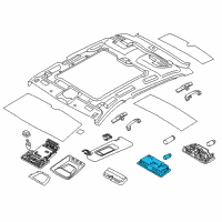 OEM BMW 550i Interior Reading Light, Rear Centre Diagram - 63-31-9-163-699