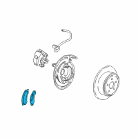 OEM 2001 Ford Explorer Sport Brake Pads Diagram - 2U2Z-2V200-BB