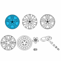 OEM 2013 Toyota Sequoia Wheel, Alloy Diagram - 42611-0C100