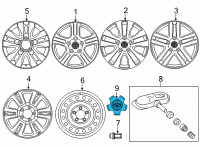 OEM 2010 Toyota Tundra Center Cap Diagram - 42603-0C110