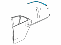 OEM 2022 Cadillac CT4 Reveal Molding Diagram - 84886158