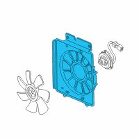 OEM Honda Shroud, Air Conditioner Diagram - 38615-PZD-A01