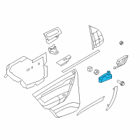 OEM 2010 Pontiac G3 Handle, Inside Diagram - 96462709