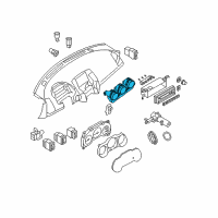 OEM 2006 Nissan Altima Triple Meter Assembly Diagram - 24845-ZB700