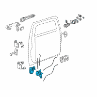 OEM 2006 Hummer H3 Lock Assembly Diagram - 25783753