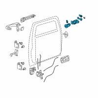 OEM 2009 Hummer H3 Cylinder & Keys Diagram - 89022371