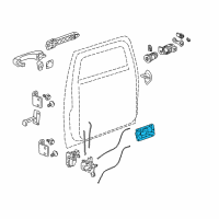 OEM 2006 Hummer H3 Handle, Front Side Door Inside Diagram - 15818938